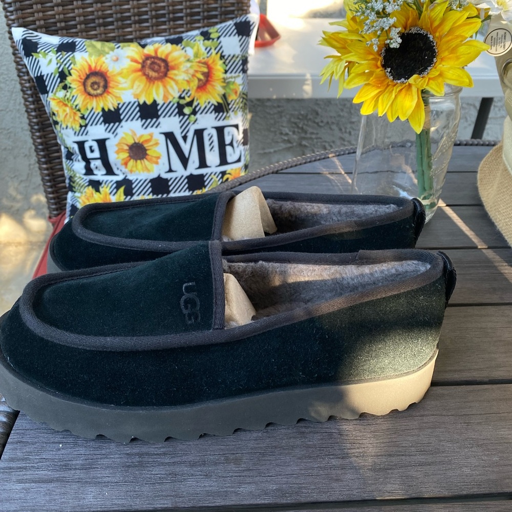 UGG Black Platform Loafers